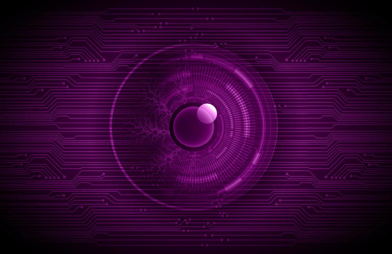 Modern Holographic Eye on Technology Background vector