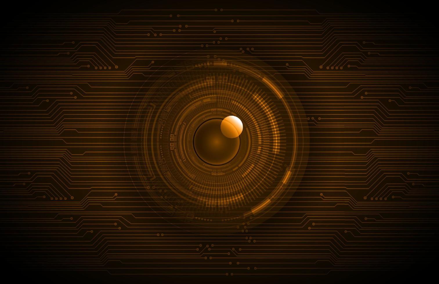 Modern Holographic Eye on Technology Background vector