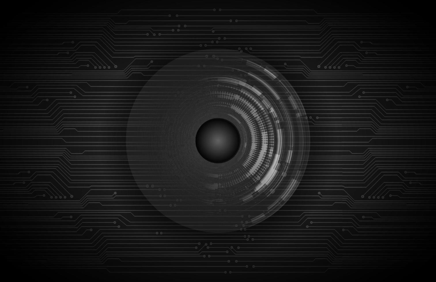 Modern Holographic Eye on Technology Background vector