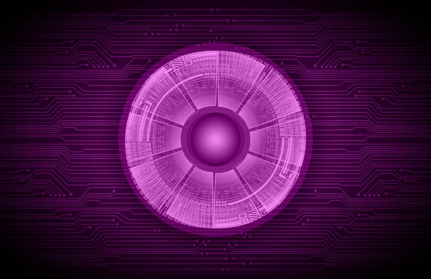 Modern Holographic Eye on Technology Background vector