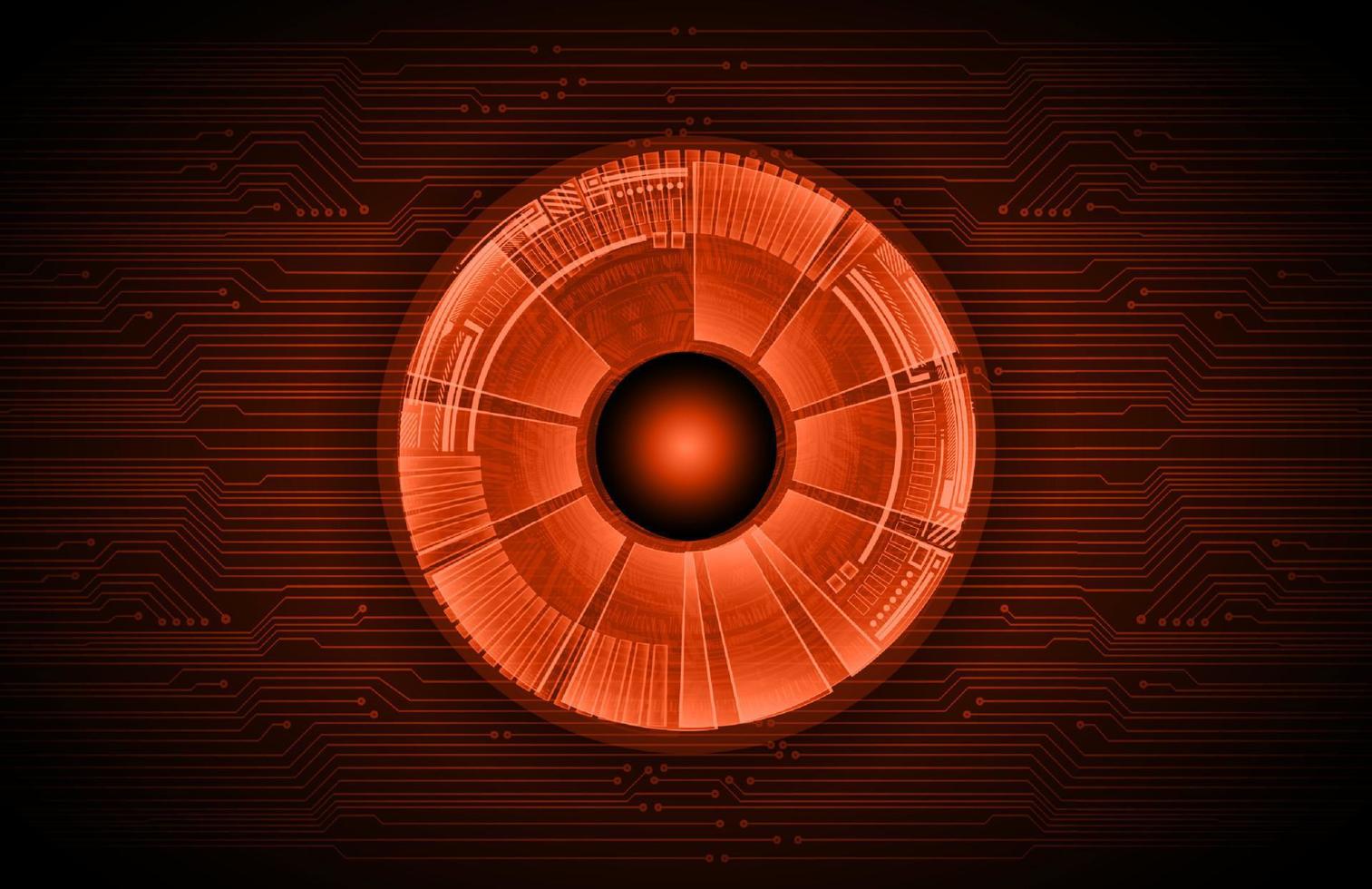 Modern Holographic Eye on Technology Background vector