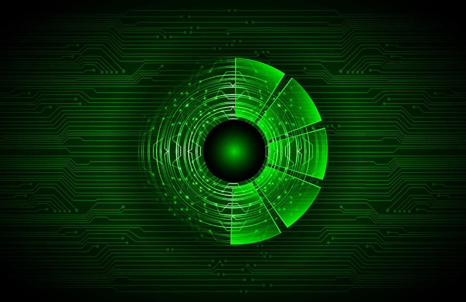 Modern Holographic Eye on Technology Background vector