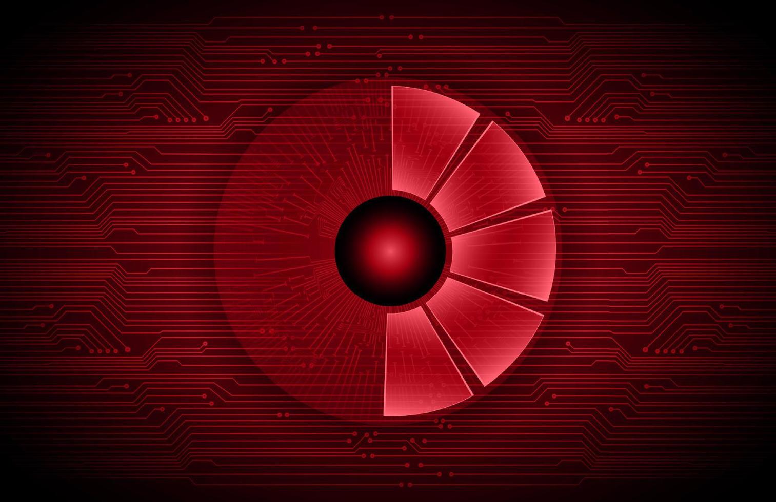 Modern Holographic Eye on Technology Background vector