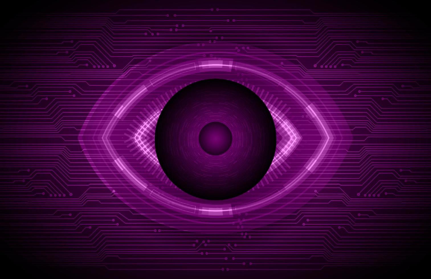 ojo holográfico moderno sobre fondo de tecnología vector