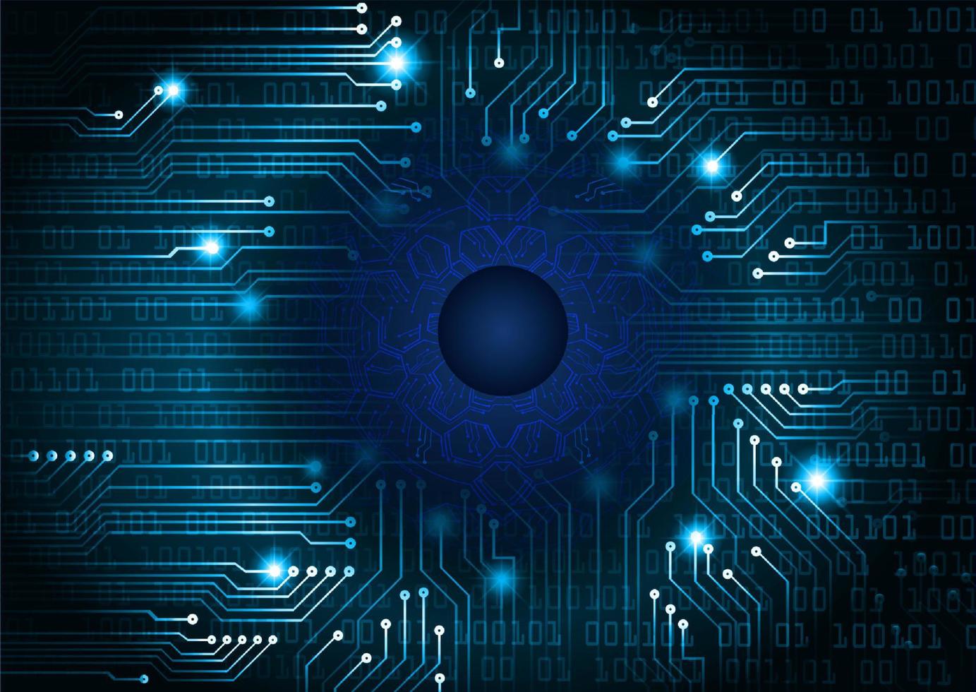 Modern Holographic Eye on Technology Background vector