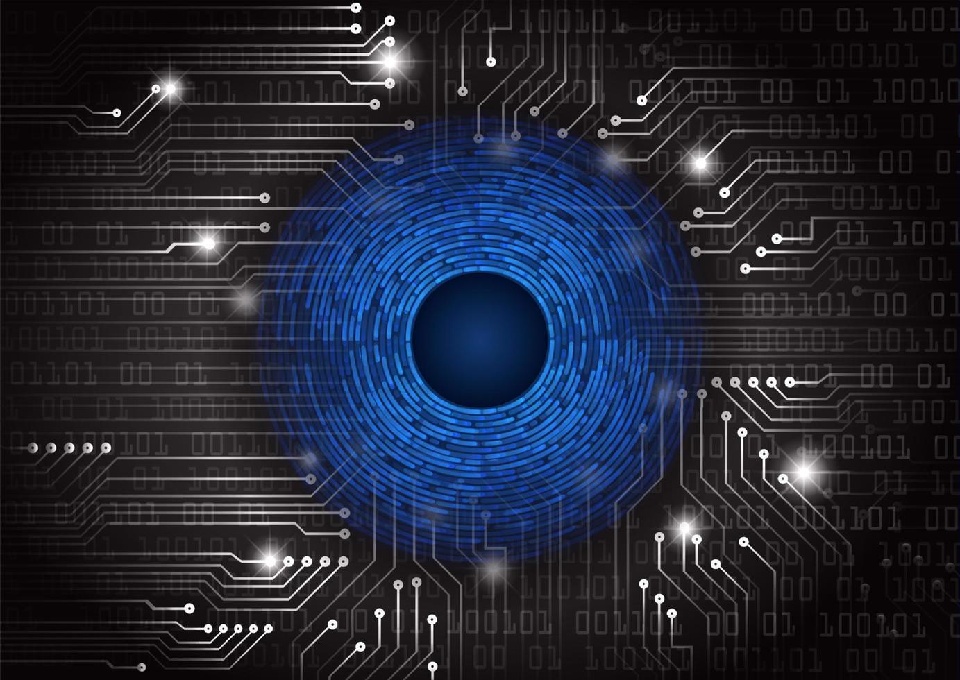 ojo holográfico moderno sobre fondo de tecnología vector