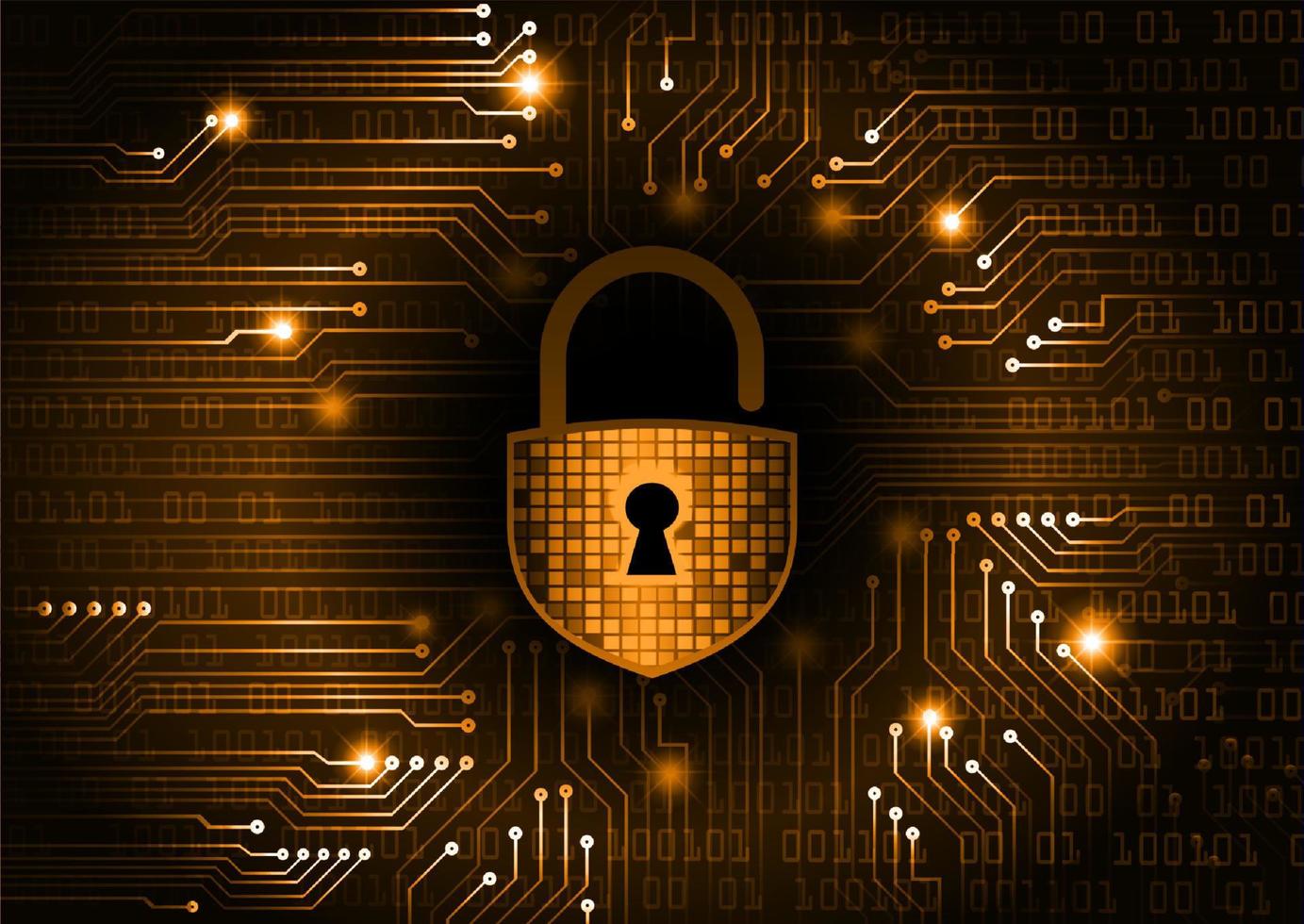 Modern Cybersecurity Technology Background with padlock vector