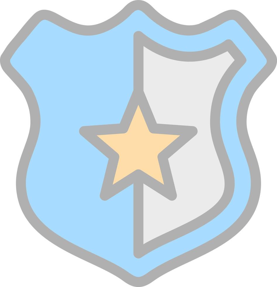 Police Badge Vector Icon Design