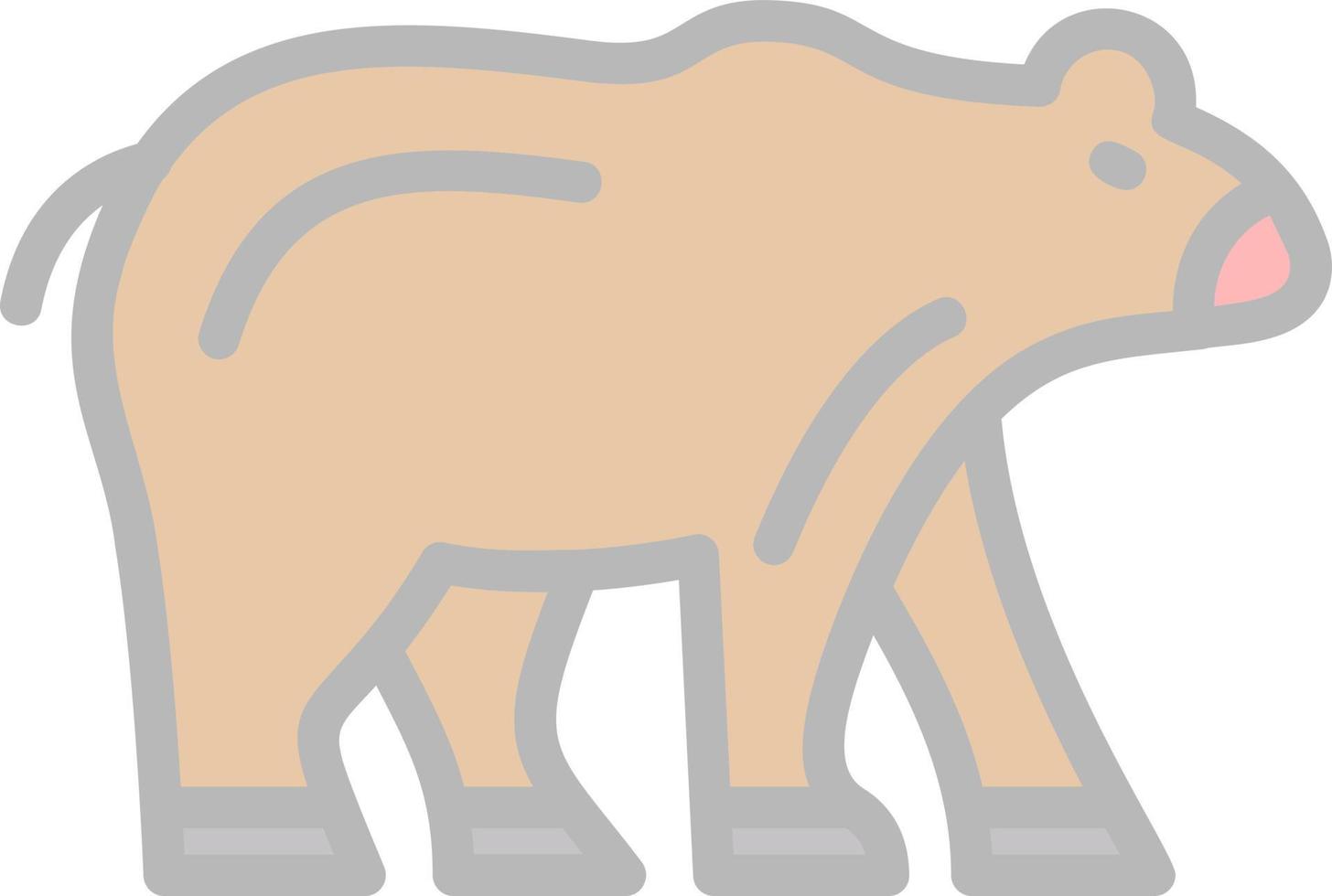 diseño de icono de vector de oso