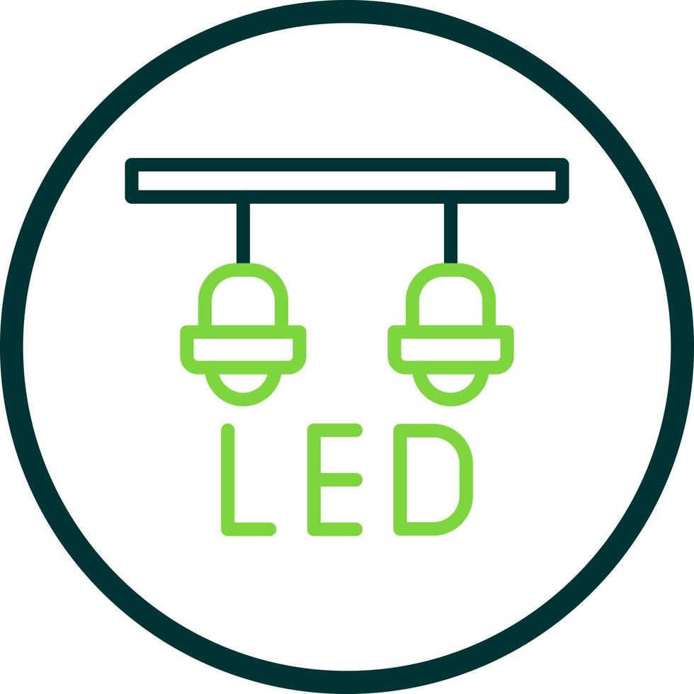 Led Lamp Vector Icon Design