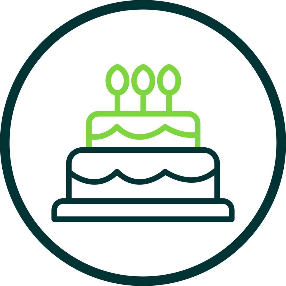 diseño de icono de vector de pastel de cumpleaños