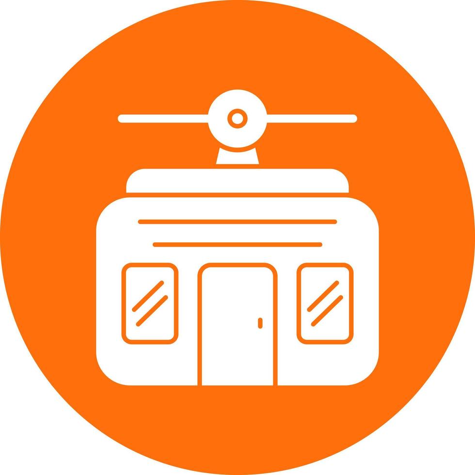 Cable Car Vector Icon Design