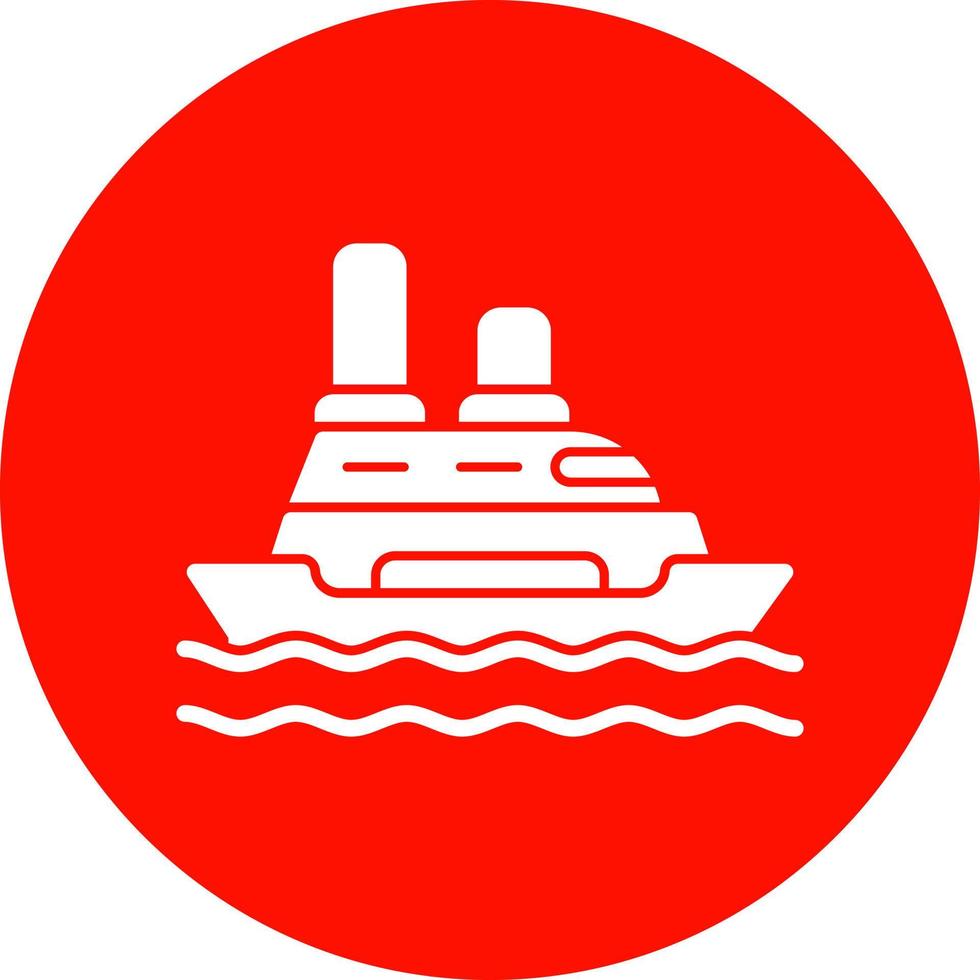 Cruise Ship Vector Icon Design