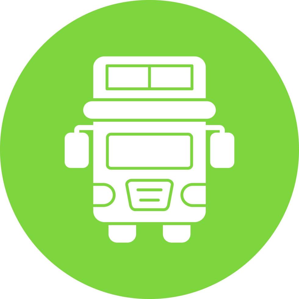 Double Decker Bus Vector Icon Design