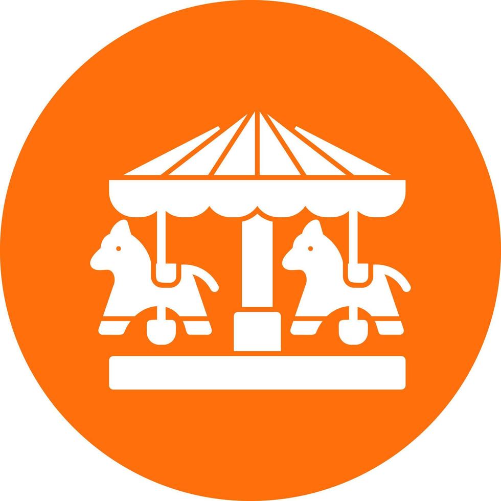 Merry Go Round Vector Icon Design