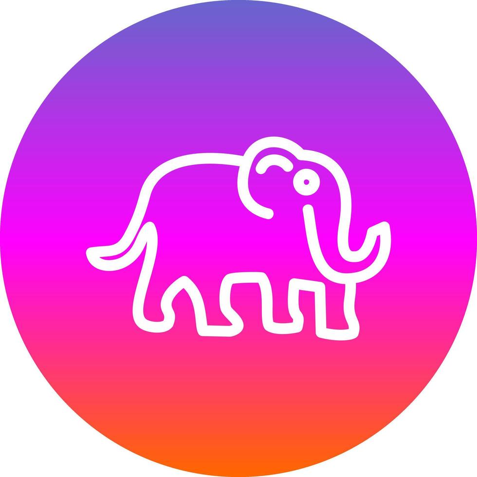 diseño de icono de vector de mamut