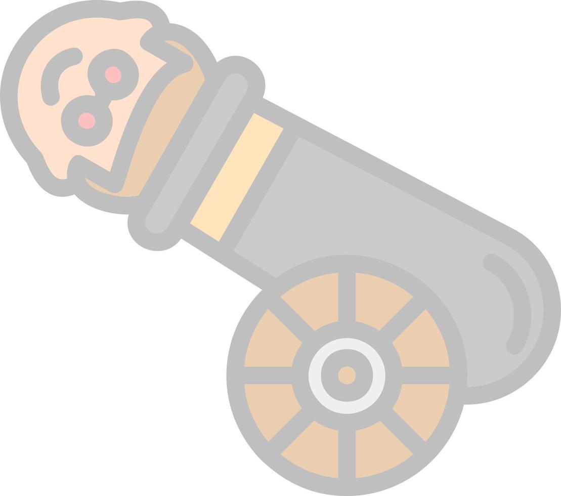 Human Cannonball Vector Icon Design