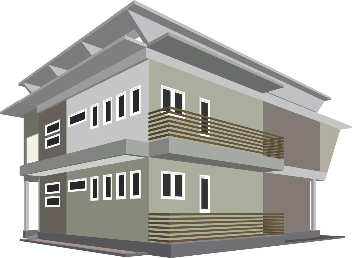 3D illustration of building project vector