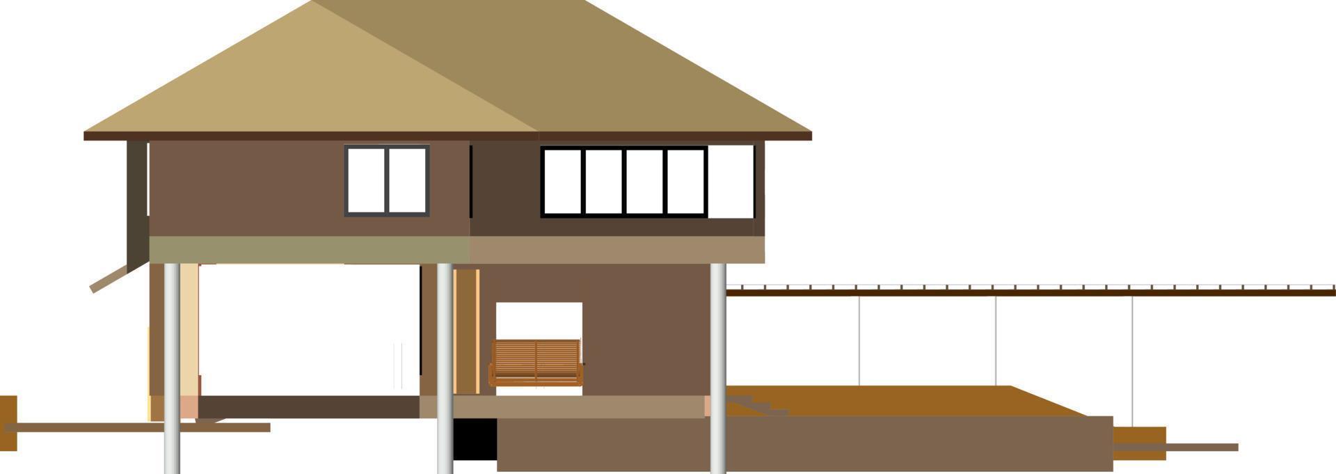 3D illustration of building project vector