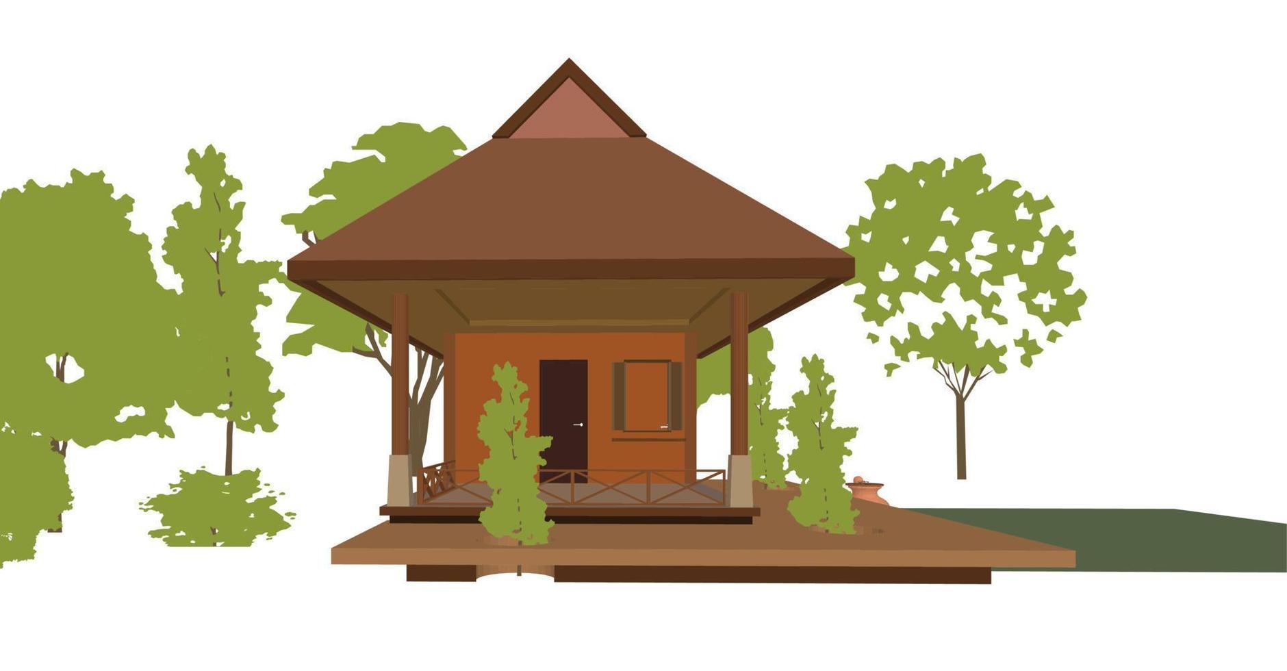 3D illustration of building project vector