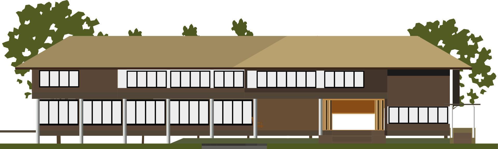 3D illustration of building project vector