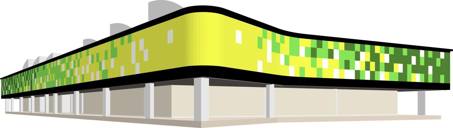 3D illustration of building project vector