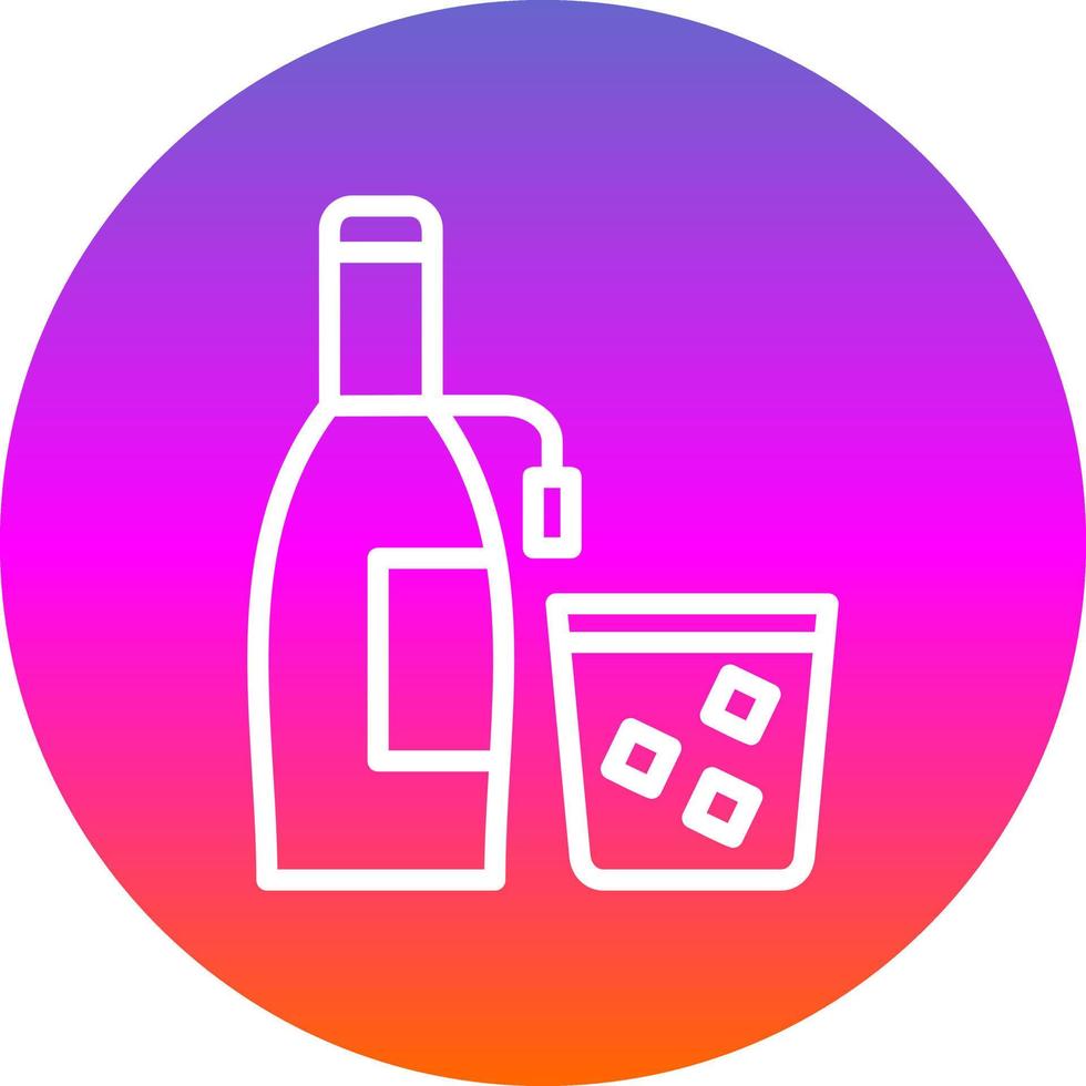 Wine Bottle Vector Icon Design