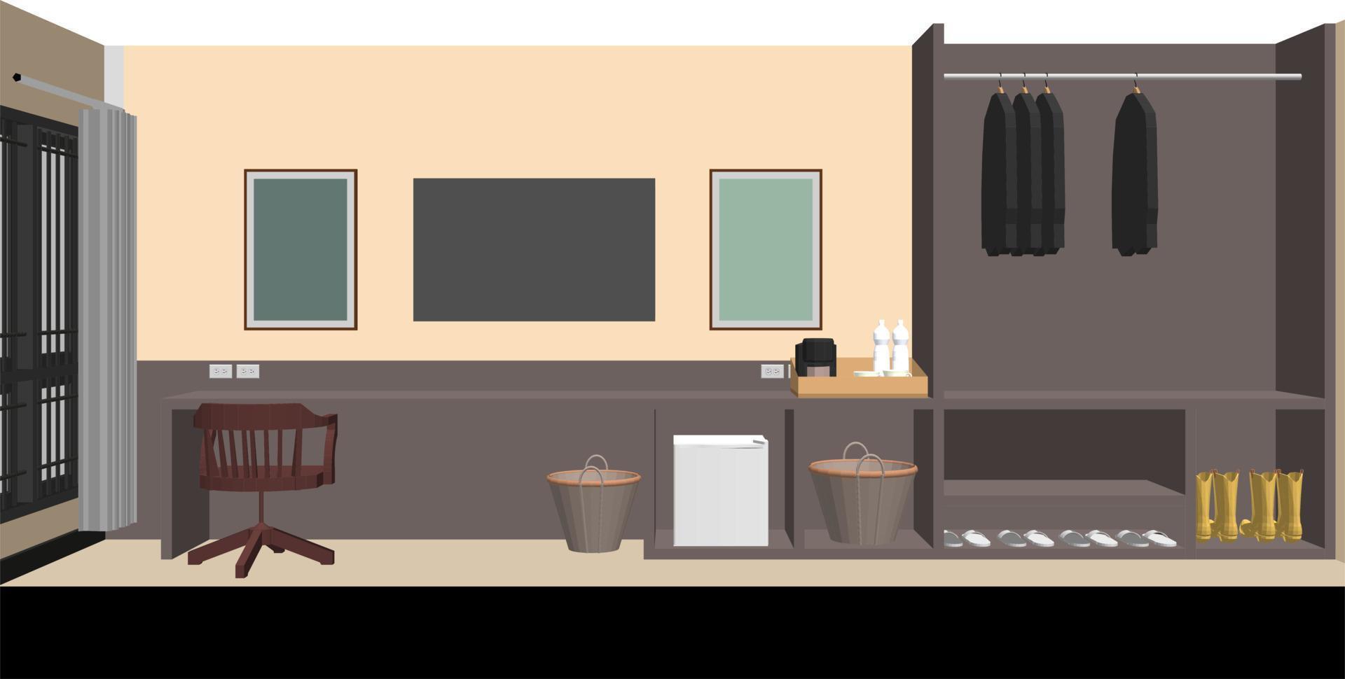 3D illustration of building project vector