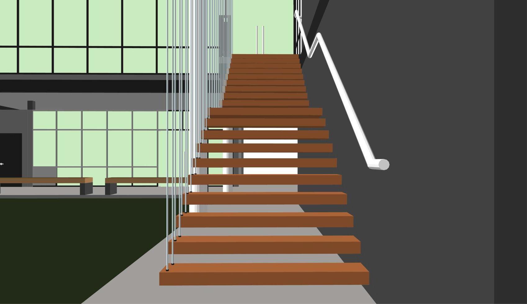 3D illustration of building project vector