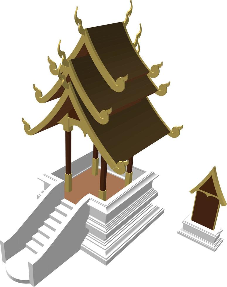 3D illustration of building project vector