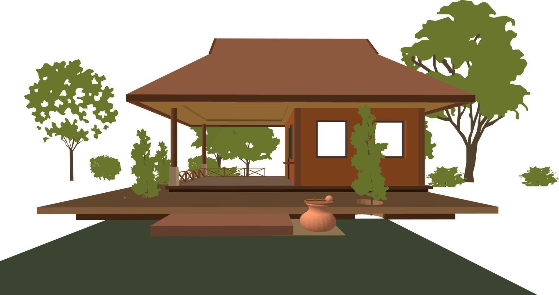 3D illustration of building project vector