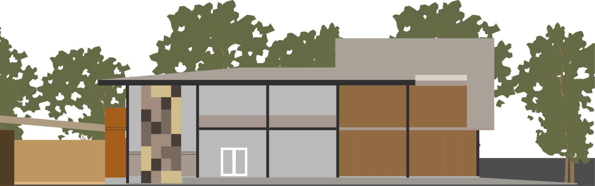 3D illustration of building project vector