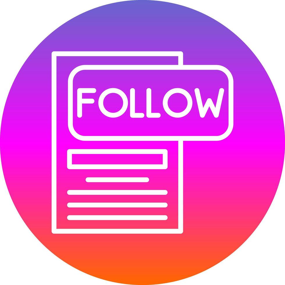 Follow Vector Icon Design