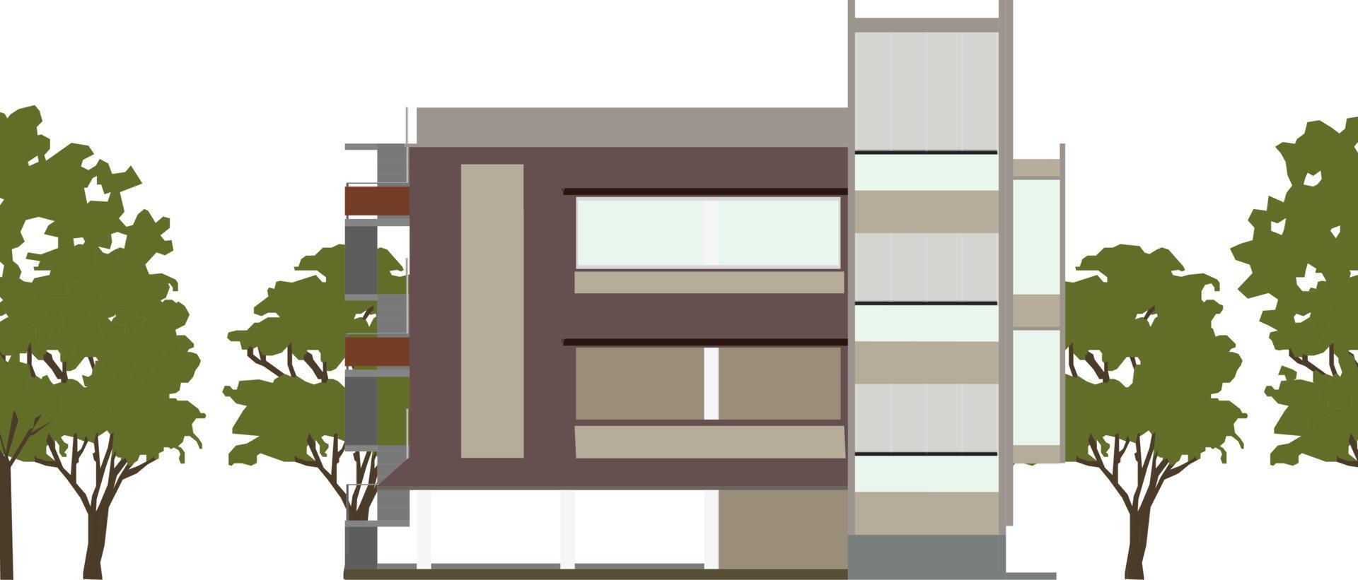 3D illustration of building project vector