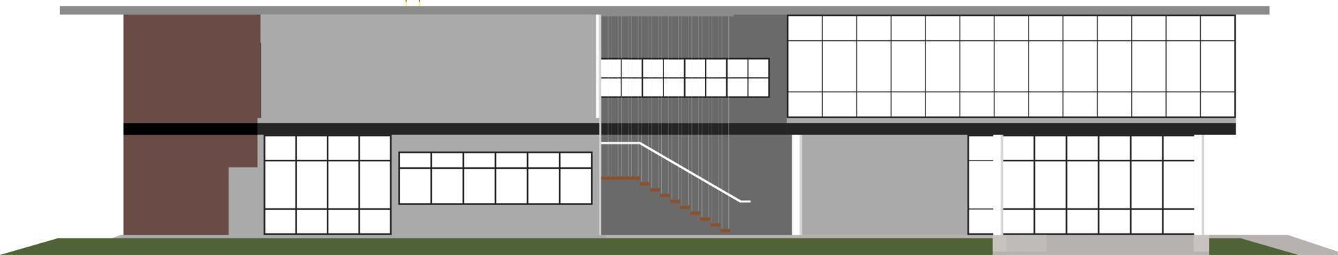 Ilustración 3D del proyecto de construcción vector