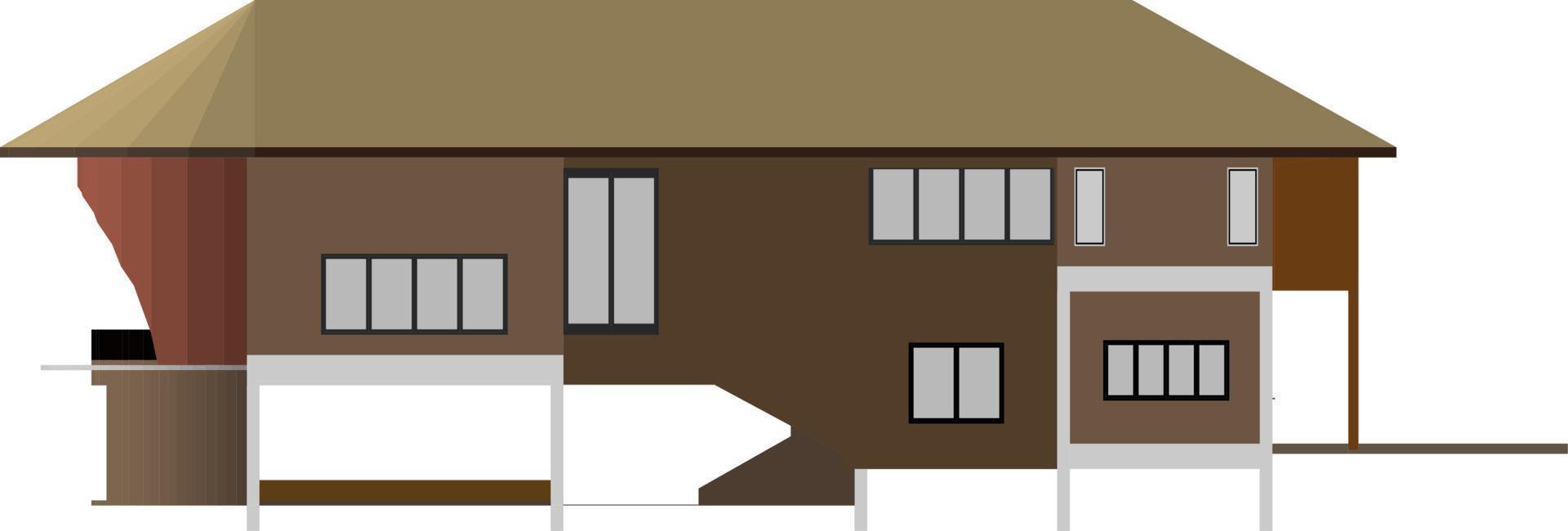 3D illustration of building project vector