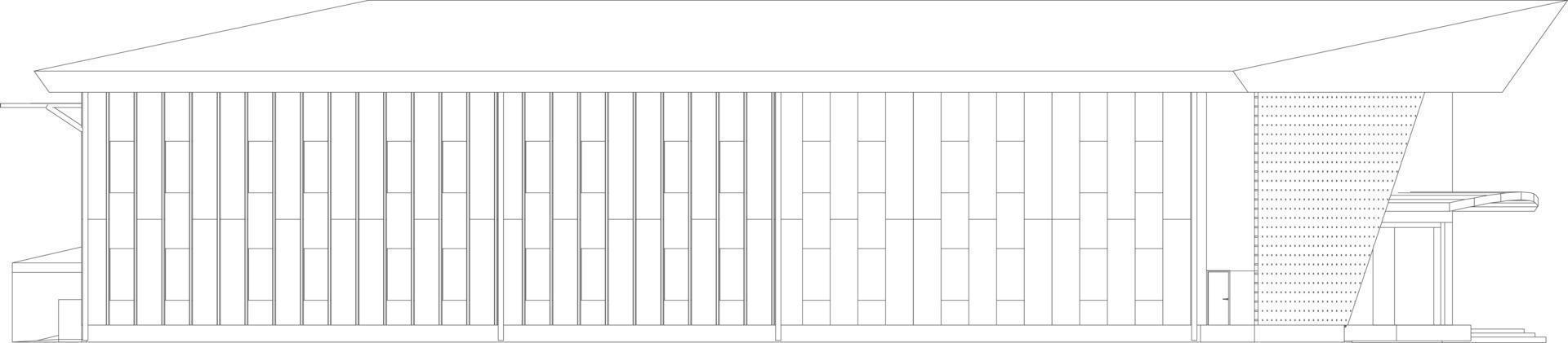 3D illustration of building project vector
