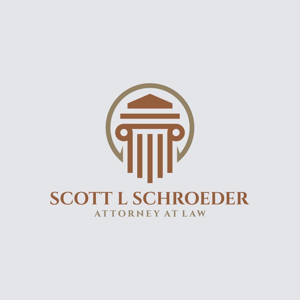 Lawyer logo with creative element style Premium Vector