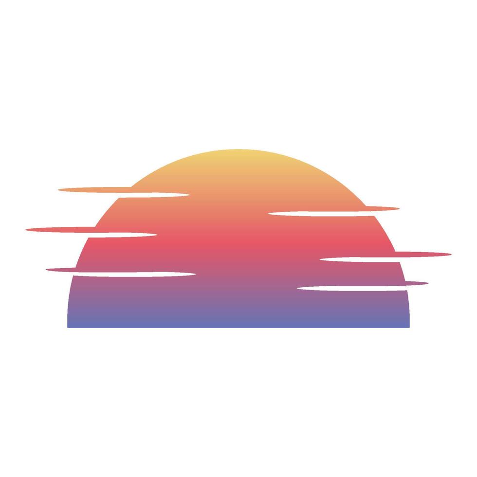 sunset pro vector logo design