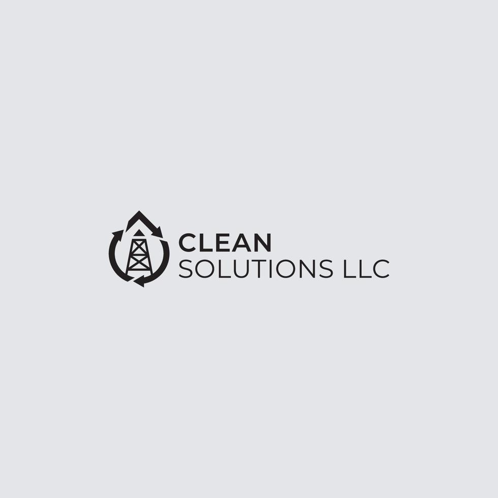 Clean solutions template, Clean Service logo designs vector