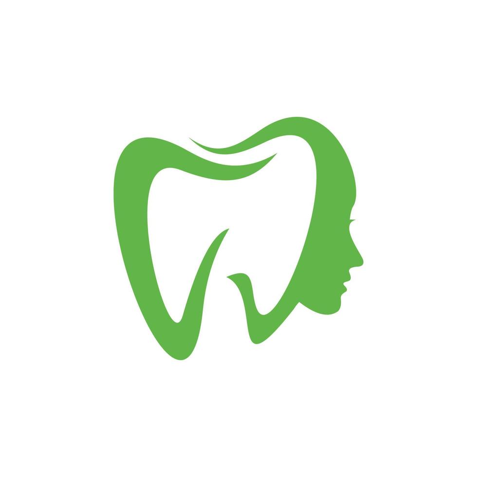 human face combination tooth logo design vector