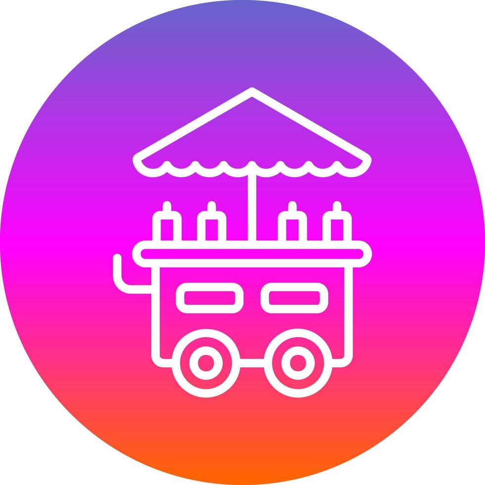 Food Cart Vector Icon Design