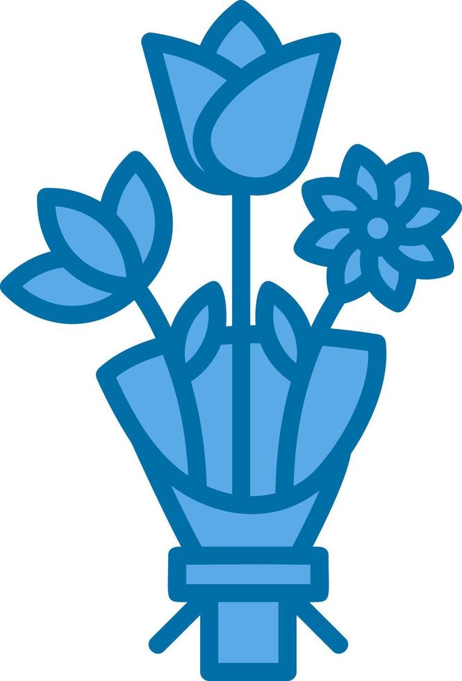 Flower Bouquet Vector Icon Design