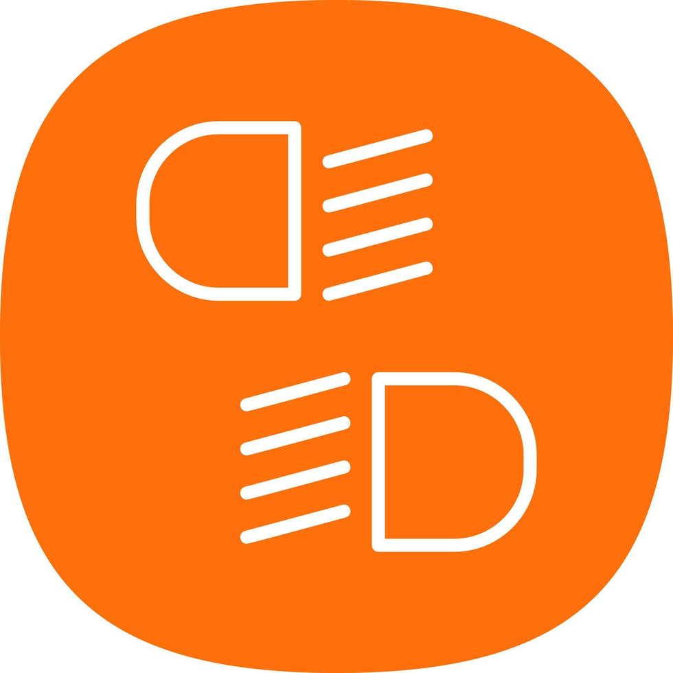 Headlight Vector Icon Design