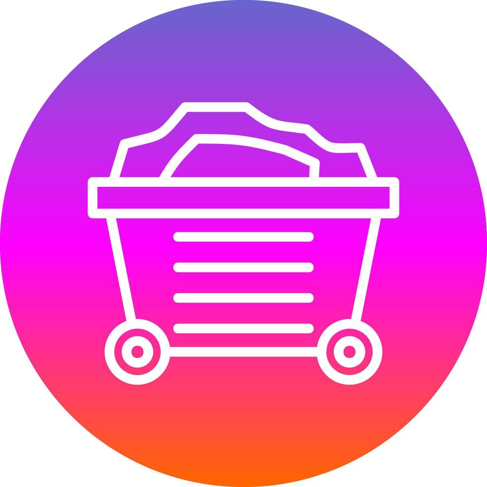 Mining Cart Vector Icon Design