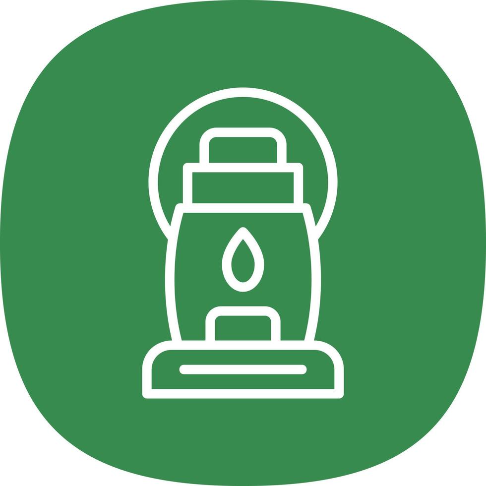 Oil Lamp Vector Icon Design