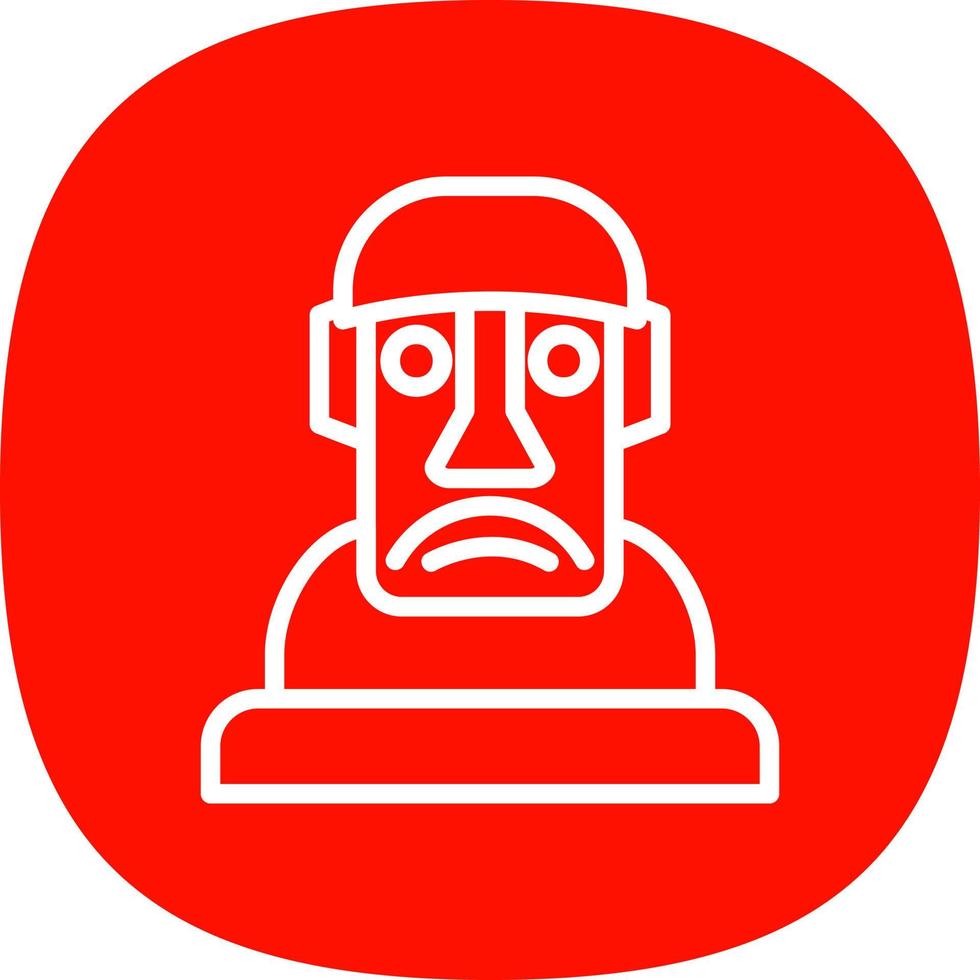 diseño de icono de vector moai