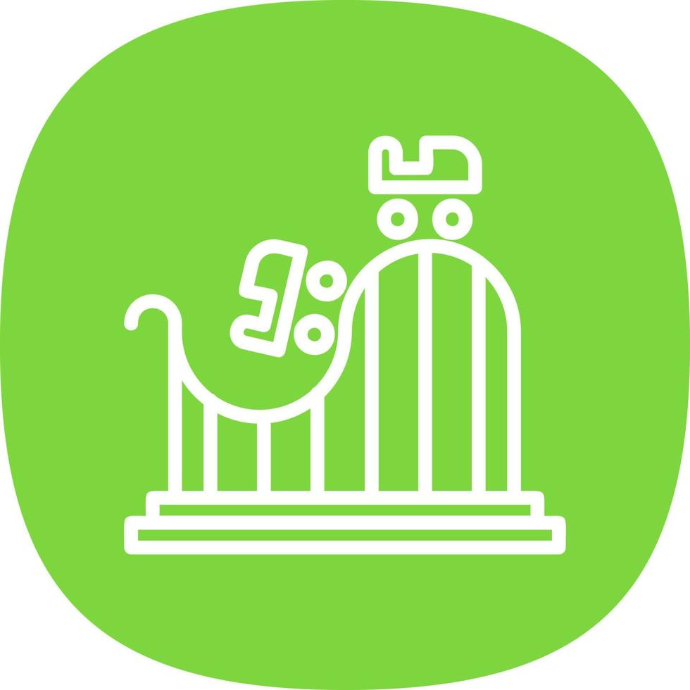 Roller Coaster Vector Icon Design