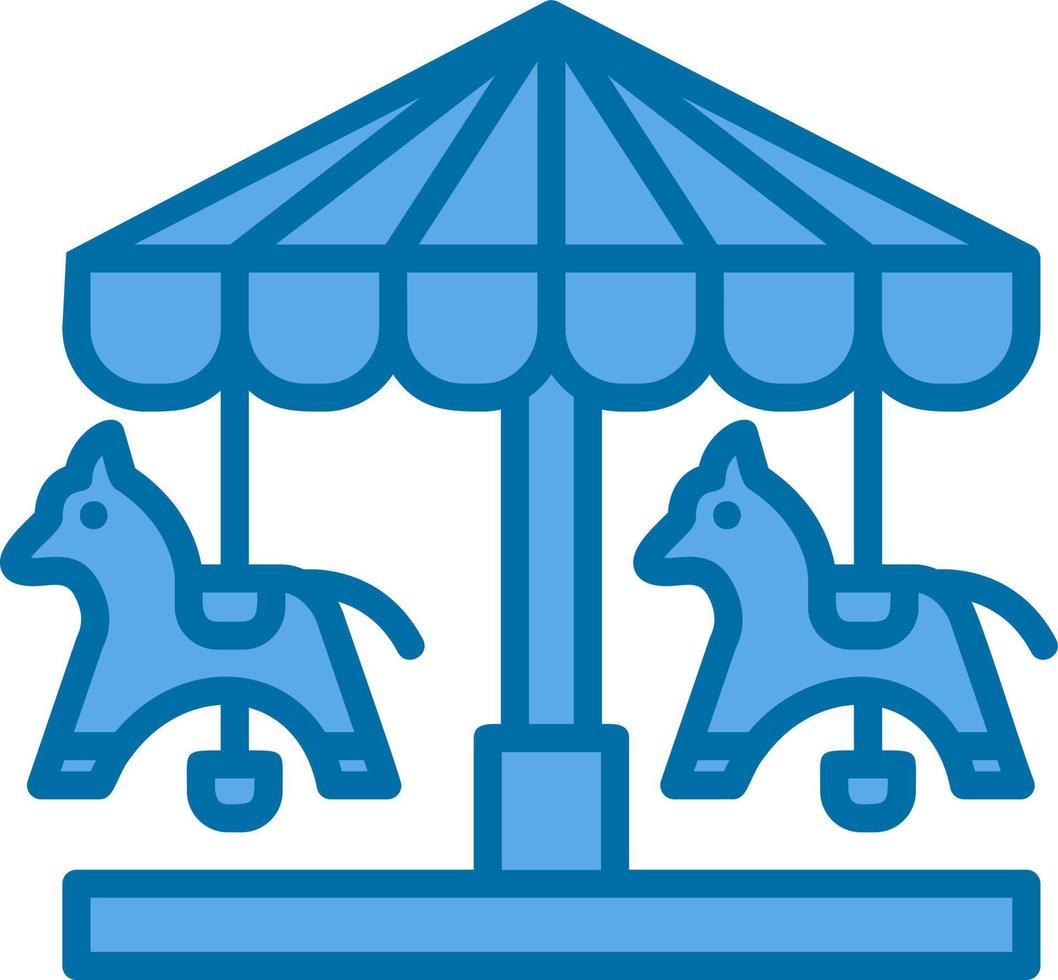 Merry Go Round Vector Icon Design