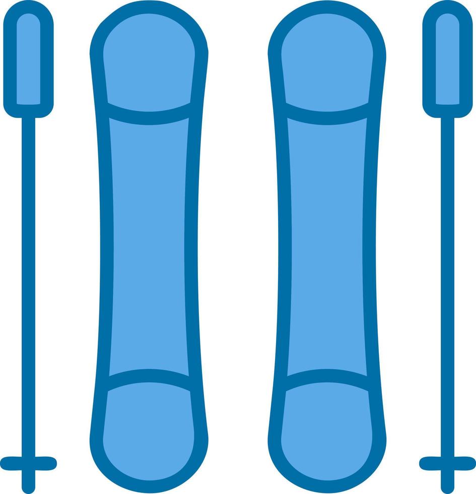 Skiing Vector Icon Design